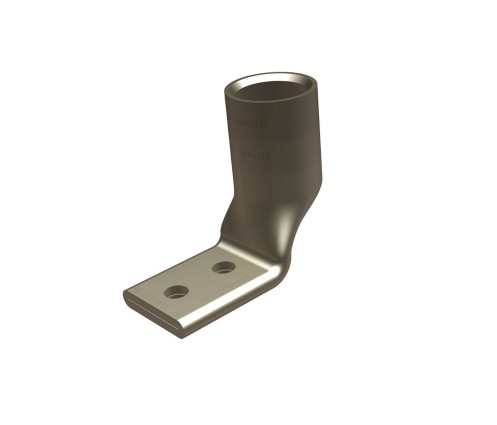 Burndy YA44L2NT38FX90 | Copper Compression Terminal, 750 kcmil G/H, 777 DLO, 2-Hole, Standard Barrel, Narrow Tongue, 90°