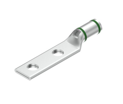 Burndy YAV1CL2TC38FX | Copper Compression Terminal, 2-Hole, 3/8 in. Stud, 1 in. Spacing, Standard Barrel