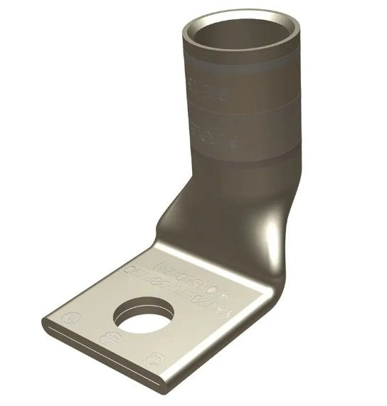 Burndy YAV28LTC58FX90 | Copper Compression Terminal, 1-Hole, 5/8 in. Stud, Standard Barrel, 90°