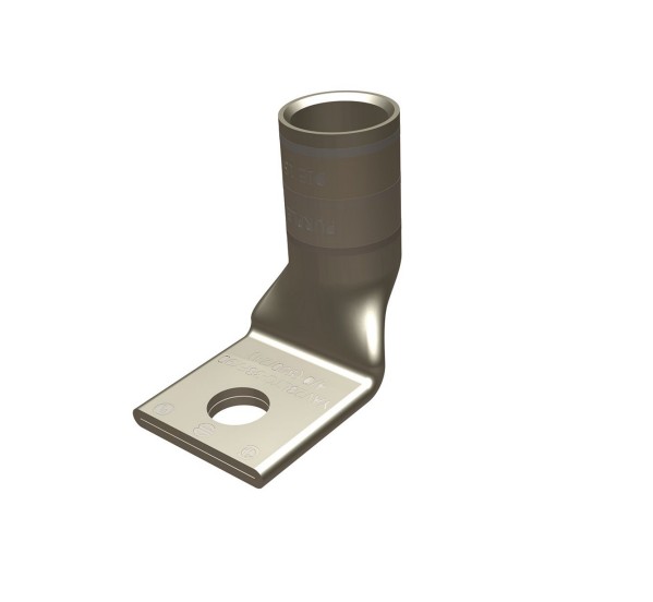 Burndy YAV2CLTC38FX90 | Copper Compression Terminal, 1-Hole, 3/8 in. Stud, Standard Barrel, 90°