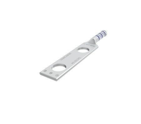 Burndy YAV6C2NFXB | Copper Compression Terminal, 2-Hole, 1/2 in. Stud, 1-3/4 in. Spacing, Long Barrel