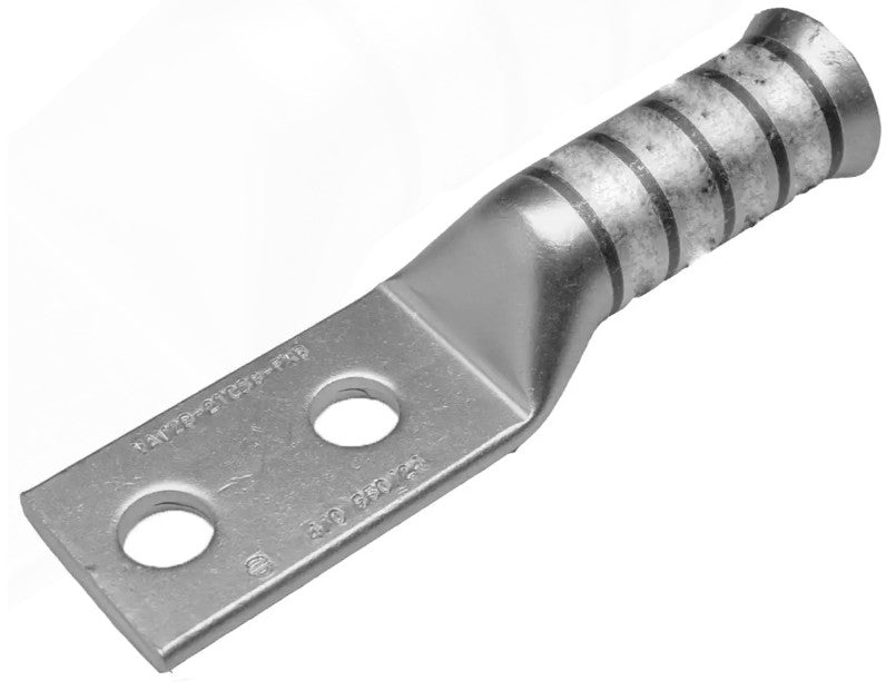 Burndy YAV6C2TC14FXB | Copper Compression Terminal, 1/4 in. Stud, 5/8 in. Spacing, Long Barrel