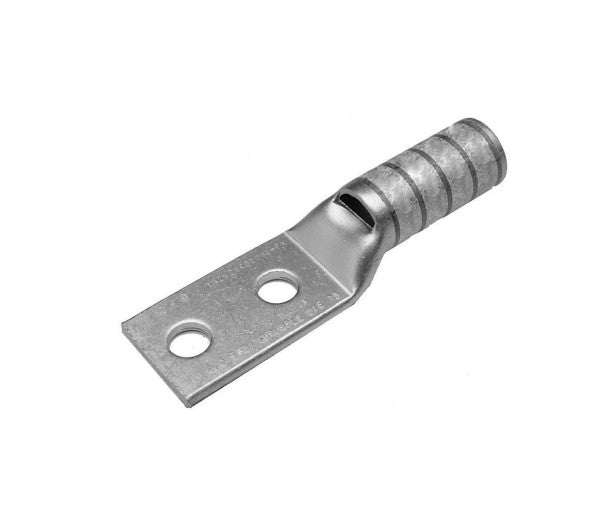 Burndy YAZV2C2NTCFX | Copper Compression Terminal, 1/2 in. Stud, 1-3/4 in. Spacing, Long Barrel