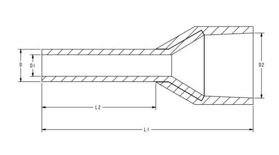 Burndy YF1612IWL | Covered Ferrule, 16 AWG