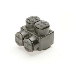 Burndy 1PL42 | 26003173 | Unitap, Multiple Tap, 2 Port, Aluminum, Insulated, Black, 14 SOL, 4 STR