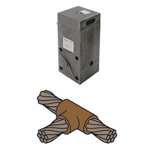 Burndy B243 | 10047353 | Weld, Welded Connection Mold, Reusable, Tap - Horizontal Cable Tee