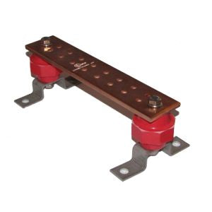 Burndy BBB14210A | BBB14210A | Busbar Assembly, Insulated, 16 Hole Copper Bar, Stainless Steel Brackets