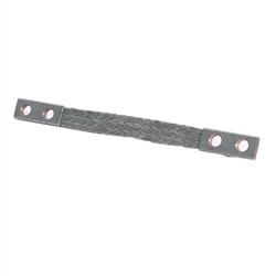 Burndy BD18 | 332160 | Copper Braid, 18 Inch Long, 2 Holes 2 Ferrules, 7/16 Inch Stud, 1-1/4 Inch Stud Hole Spacing, 190 Amps Indoor
