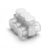 Burndy BIBD6003 | 25018852 | Unitap, Multiple Tap, 3 Port, Aluminum, Insulated, Clear, 4 SOL, 600 MCM
