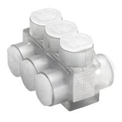 Burndy BIBD6004 | 25018682 | Unitap, Multiple Tap, 4 Port, Aluminum, Insulated, Clear, 6 SOL, 500 MCM