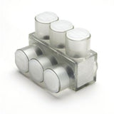 Burndy BIBS2/03 | BIBS2/03 | Unitap, Multiple Tap, 3 Port, Aluminum, Insulated, Clear, 14 SOL, 2/0 STR