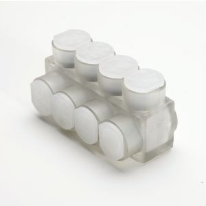 Burndy BIBS3506 | 25003692 | Unitap, Multiple Tap, 6 Port, Aluminum, Insulated, Clear, 10 SOL, 350 MCM