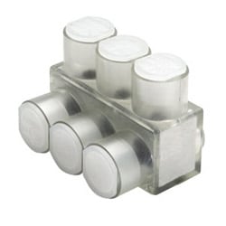 Burndy BIBS2/03 | BIBS2/03 | Unitap, Multiple Tap, 3 Port, Aluminum, Insulated, Clear, 14 SOL, 2/0 STR