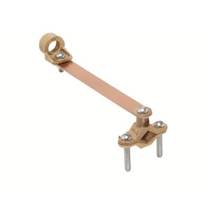 Burndy C11CSH1 | 25004378 | Ground Clamp, (1) Strap-Mount Hub to Pipe, Bronze with Steel Hardware