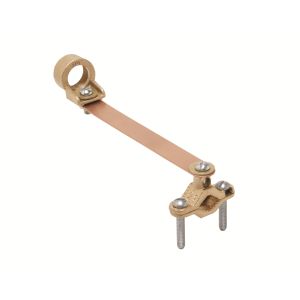 Burndy C11CSH2 | 25004379 | Ground Clamp, (1) Strap-Mount Hub to Pipe, Bronze with Steel Hardware