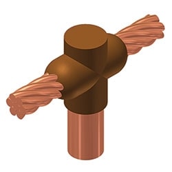 Burndy M-559 | M559 | Exothermic Mold, 2/0 Stranded to 3/4 Inch Ground Rod T