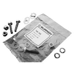 Burndy TMH267 | 048302 | Silicon Bronze Hardware Kit, 3/8 Inch-16 Stud 2 Nos with Flat and Split Washers and Hex Nuts
