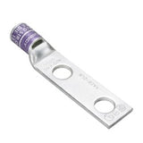 Burndy YA252LN | 502290 | Hylug, Lug, Compression, Copper, 1/2 Inch, 2 Holes, 1/0 AWG, Pink
