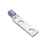 Burndy YA2C2LN | 502784 | Hylug, Lug, Compression, Copper, 1/2 Inch, 2 Holes, 2 AWG, Brown