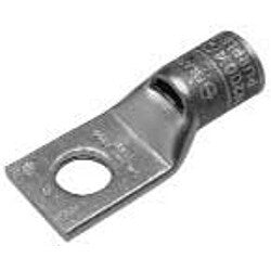 Burndy YA25L245 | 50227K | Copper Lug, Standard Barrel, 1/4 Inch Stud, 1/0 AWG Stranded, Electro-Tin Plated, Pink