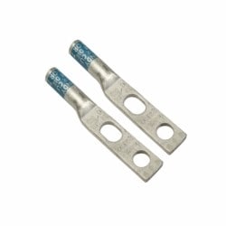 Burndy YA3C2TC38SL | 10063817 | 2 Holes Lug Slotted 2 Solid 3/8 Inch Stud 1 Inch CTR ROHS