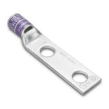 Burndy YA6C2LN | 50221D | Hylug, Lug, Compression, Copper, 1/2 Inch, 2 Holes, 6 AWG, Blue