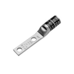 Burndy YAV2CL2NT14FX | 26001625 | Hylug, Lug, Compression, Copper, 1/4 Inch, 2 Holes, 2 AWG, Brown