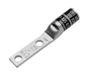 Burndy YA34L2NT38 | 50255W | Compression Lug, CU Conductor, 500 MCM STR, 2 Holes, 3/8 Inch