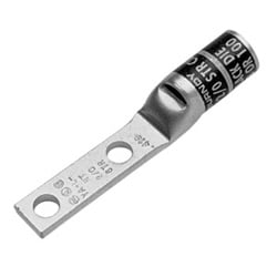 Burndy YA34L2NT38FX90 | 001241 | Hylug Copper Compression Lug, 2 Hole with Inspection Window, Standard Barrel