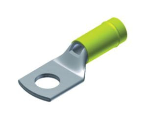 Burndy YAEV4CL | 651422 | Ring Tongue Terminal, 4 AWG, 1/4 Inch Stud, Blue