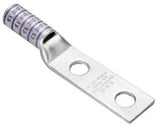 Burndy YAZ312TC38 | 25017200 | Hylug, Lug, Compression, Copper, 3/8 Inch, 2 Holes, 350 MCM, Red