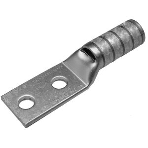 Burndy YAZV2C2TC38FX | 25003841 | Hylug, Lug, Compression, Copper, 3/8 Inch, 2 Holes, Brown