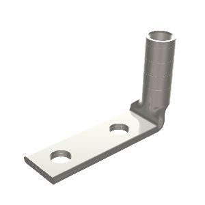 Burndy YAZV6C2TC14FX90 | 25019414 | Lug, Compression, Copper, 1/4 Inch, 2 Holes, 6 AWG, Blue