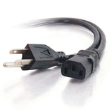 C2G CG03129 | 3ft (0.9m) 18 AWG Universal Power Cord (NEMA 5-15P to IEC320C13) (TAA Compliant)