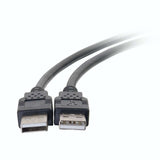 C2G 28106 | 6.6ft (2m) USB 2.0 A Male to A Male Cable - Black