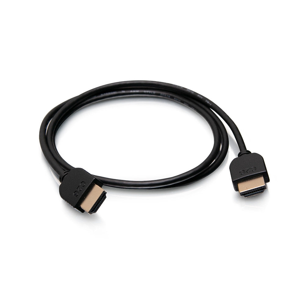 C2G C2G21009 | 6ft (1.8m) C2G Plus Series Slim Flexible HDMI Cable with Low Profile Connectors (3-pk) - 4K 60Hz