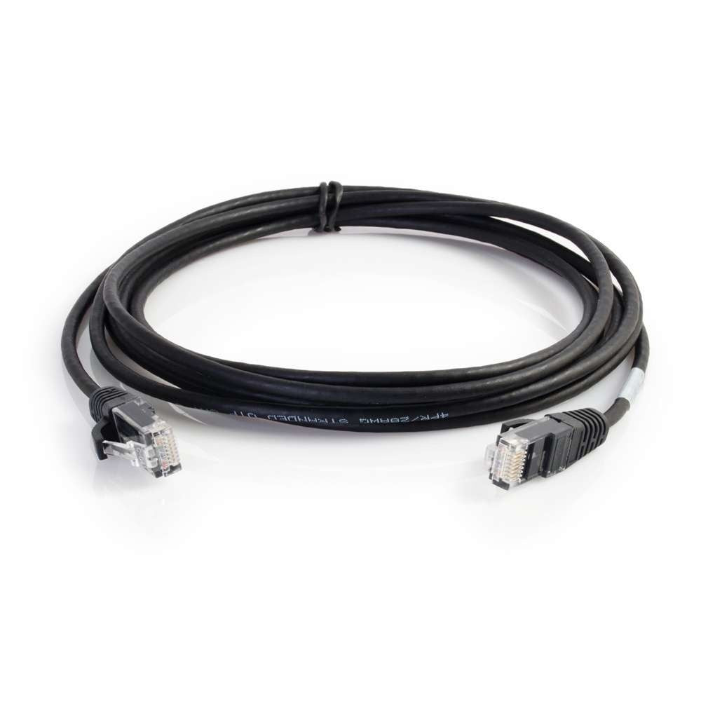 C2G C2G02207 | 12ft (3.66m) Cat6 Snagless Unshielded (UTP) Slim Ethernet Network Patch Cable - Black