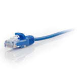 C2G C2G02212 | 8in (0.2m) Cat6 Snagless Unshielded (UTP) Slim Ethernet Network Patch Cable - Blue