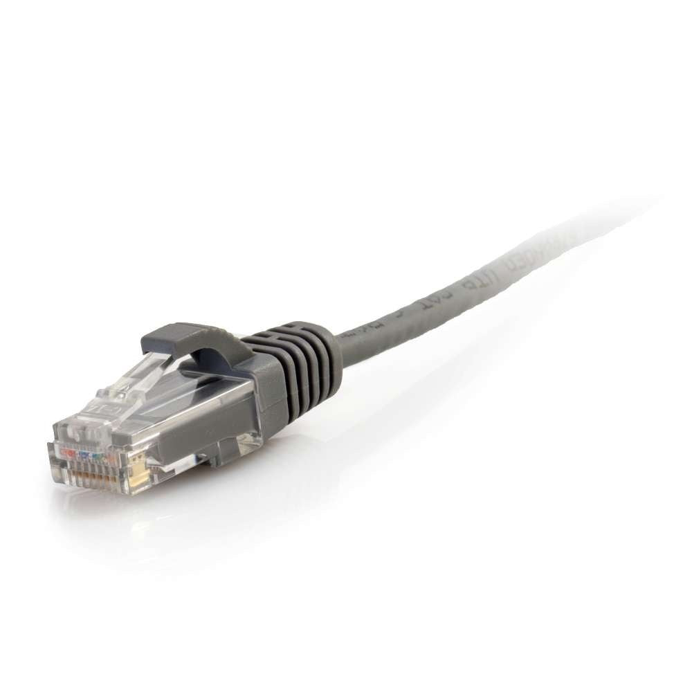 C2G C2G02218 | 15ft (4.57m) Cat6 Snagless Unshielded (UTP) Slim Ethernet Network Patch Cable - Gray