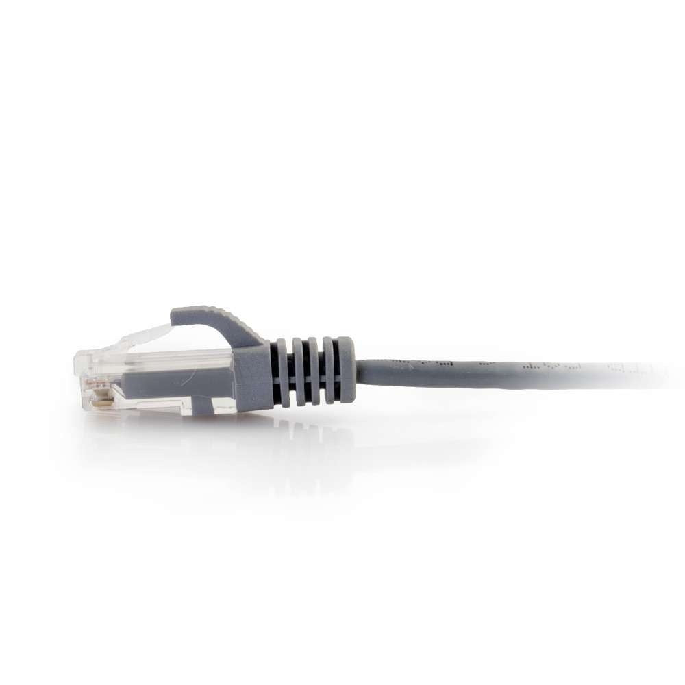 C2G C2G02219 | 25ft (7.62m) Cat6 Snagless Unshielded (UTP) Slim Ethernet Network Patch Cable - Gray