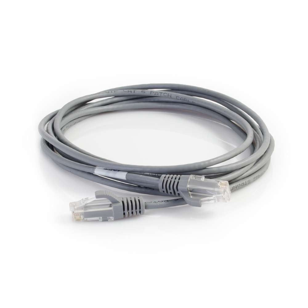 C2G C2G02219 | 25ft (7.62m) Cat6 Snagless Unshielded (UTP) Slim Ethernet Network Patch Cable - Gray