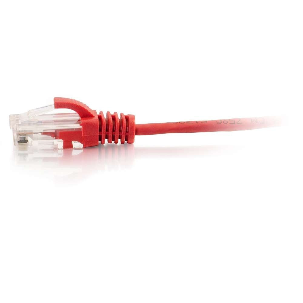 C2G C2G02232 | 6ft (1.8m) Cat6 Snagless Unshielded (UTP) Slim Ethernet Network Patch Cable - Red