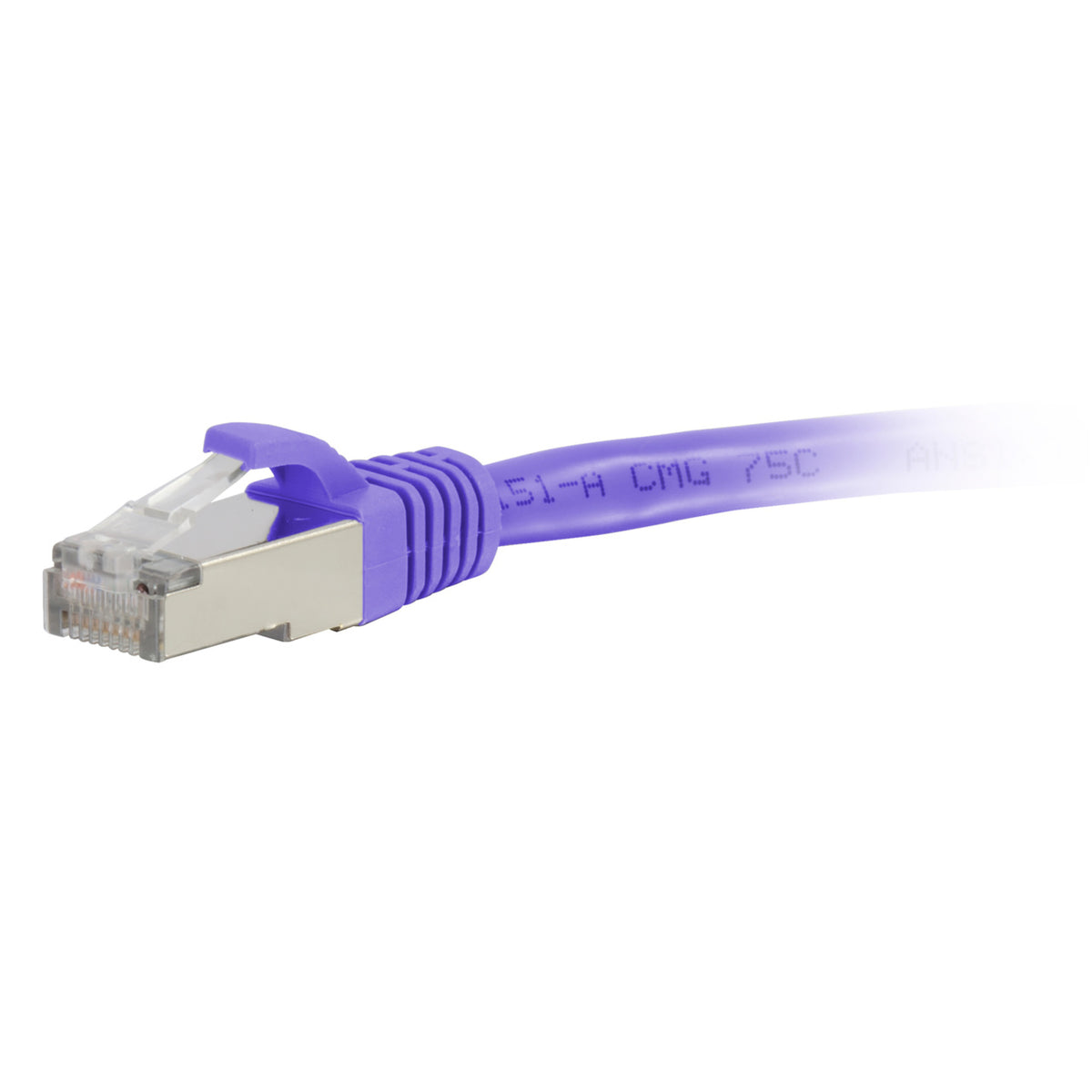 C2G C2G07403 | 25ft (7.6m) Cat6a Snagless Shielded (STP) Ethernet Network Patch Cable - Purple