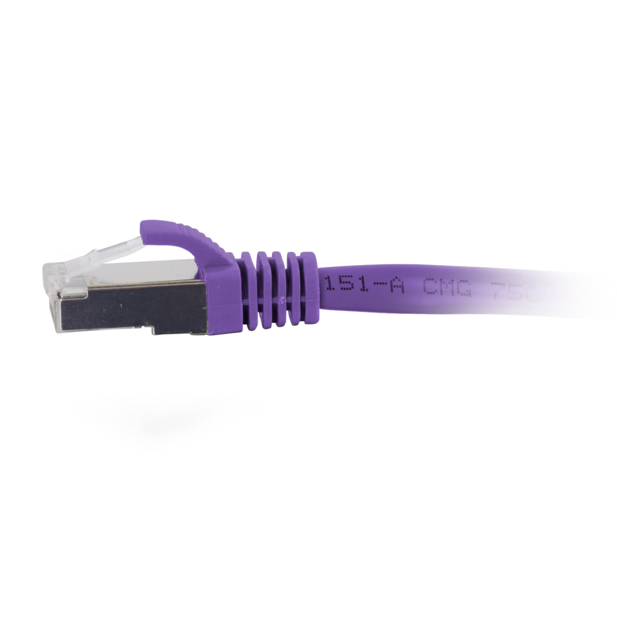 C2G C2G07400 | 7ft (2.1m) Cat6a Snagless Shielded (STP) Ethernet Network Patch Cable - Purple