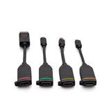 C2G C2G30288 | Universal 4K HDMI Dongle Adapter Ring with Color Coded Mini DisplayPort, DisplayPort, USB-C, and Micro HDMI