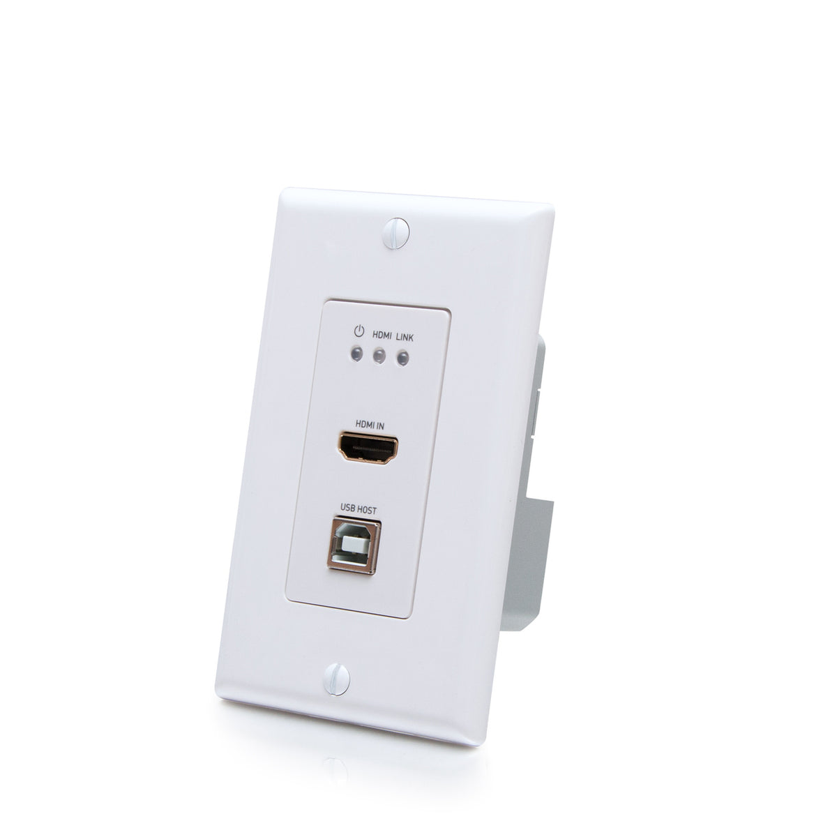 C2G C2G31030 | HDMI HDBaseT + USB-B to A and RS232 Over Cat Extender Single Gang Wall Plate Transmitter to Box Receiver - 4K 60Hz (TAA Compliant)