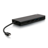 C2G C2G54487 | USB-C 9-in-1 Dual Display Docking Station with 60W Power Supply, HDMI, Ethernet, USB, 3.5mm Audio
