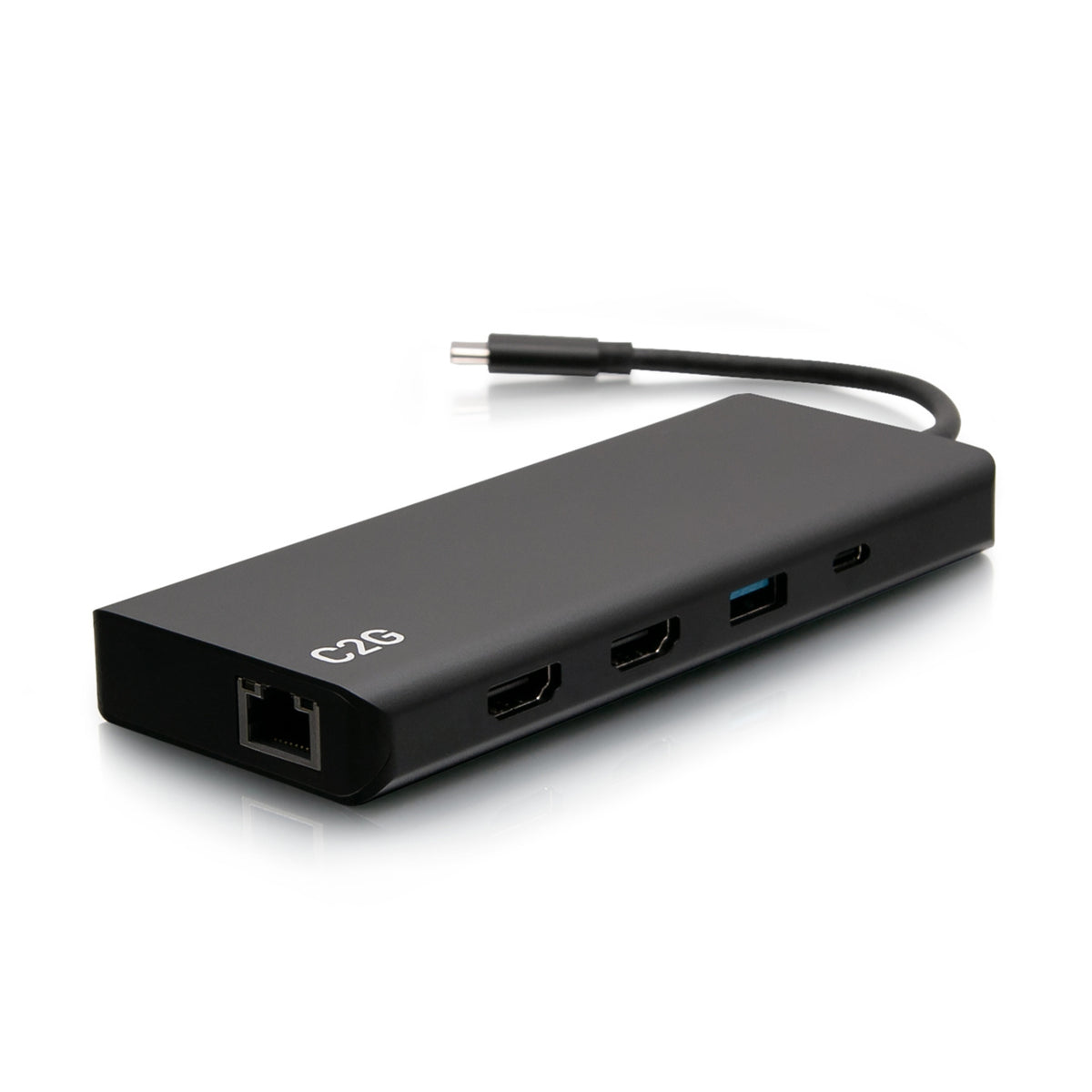 C2G C2G54487 | USB-C 9-in-1 Dual Display Docking Station with 60W Power Supply, HDMI, Ethernet, USB, 3.5mm Audio