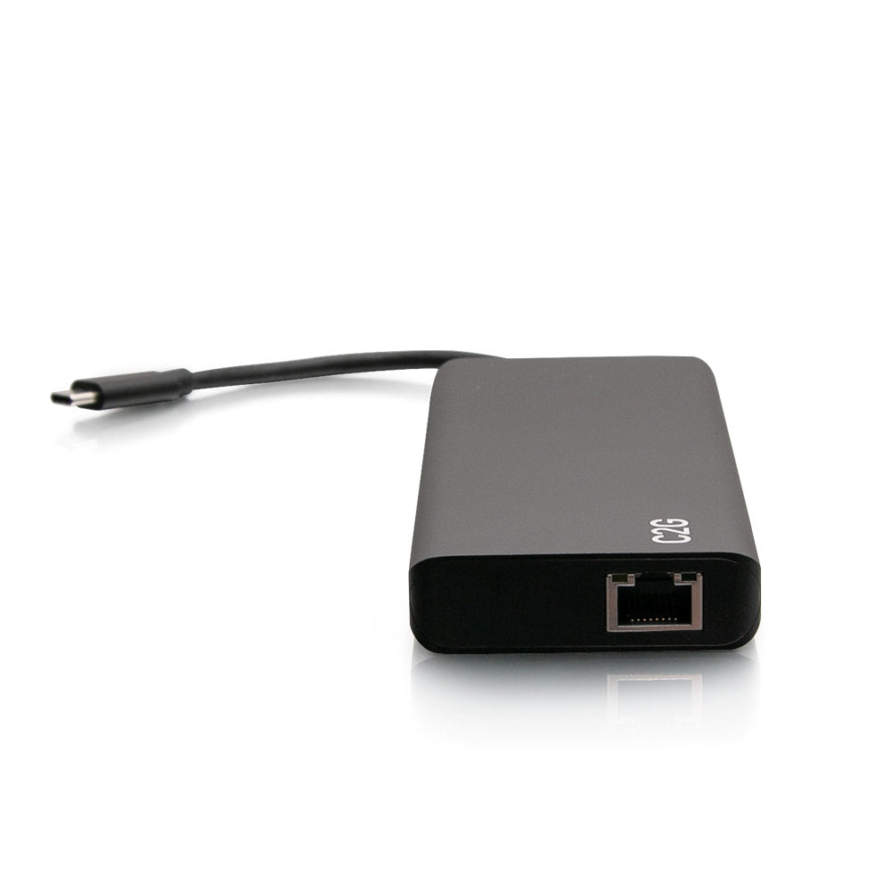 C2G C2G54488 | USB-C 9-in-1 Dual Display Docking Station with HDMI, Ethernet, USB, 3.5mm Audio