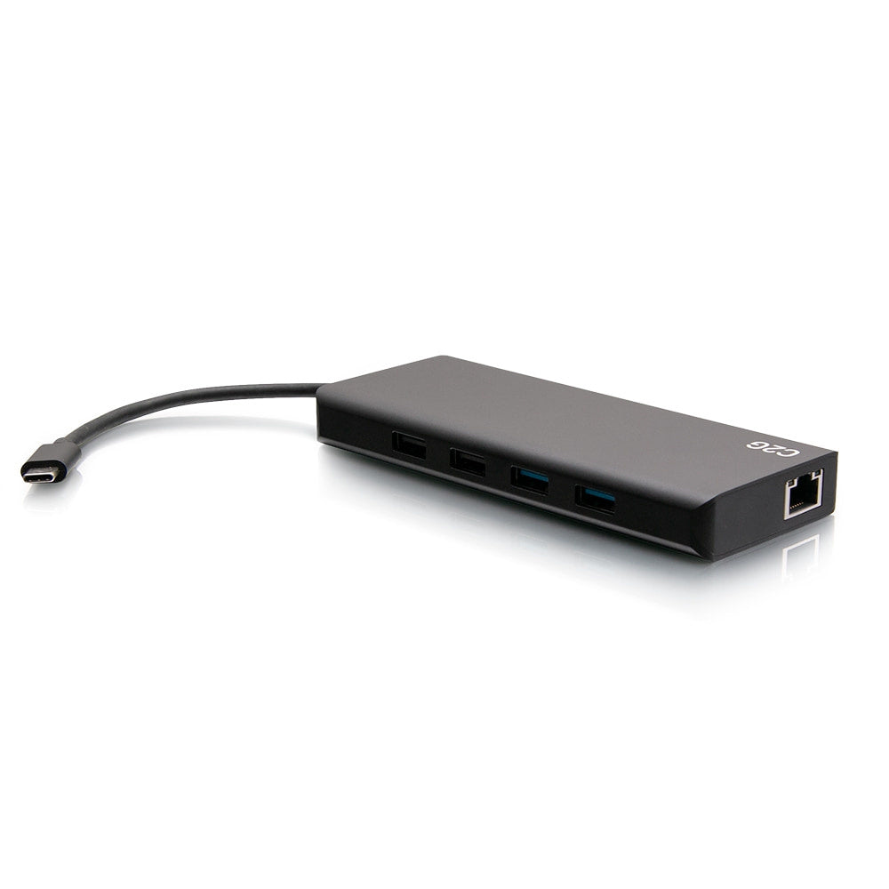 C2G C2G54488 | USB-C 9-in-1 Dual Display Docking Station with HDMI, Ethernet, USB, 3.5mm Audio